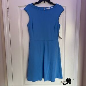 [NWT] New York & Company Blue Sleeveless Summer Cotton Dress w/ Pockets (Size M)